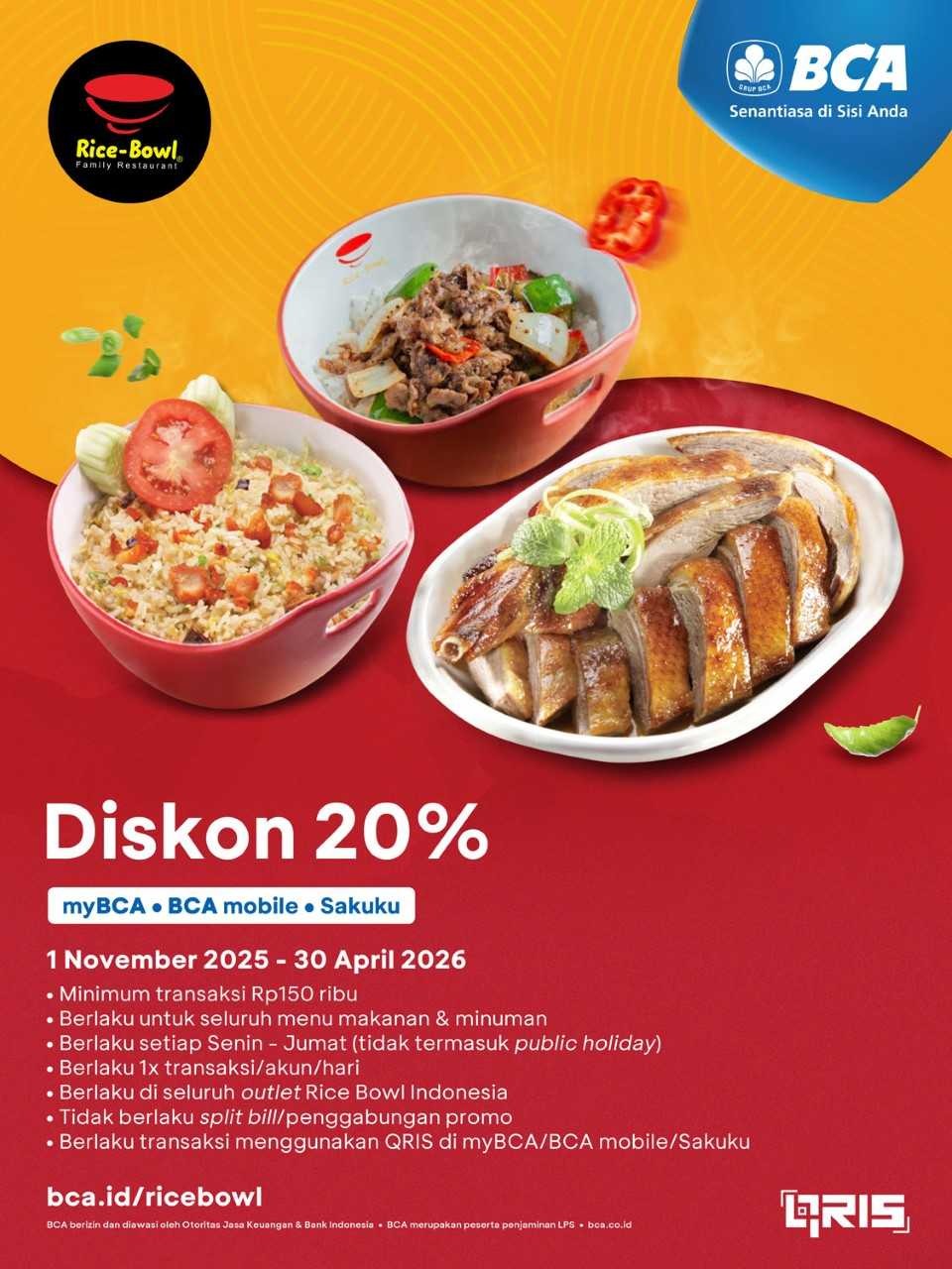 DISKON 20% RICE BOWL